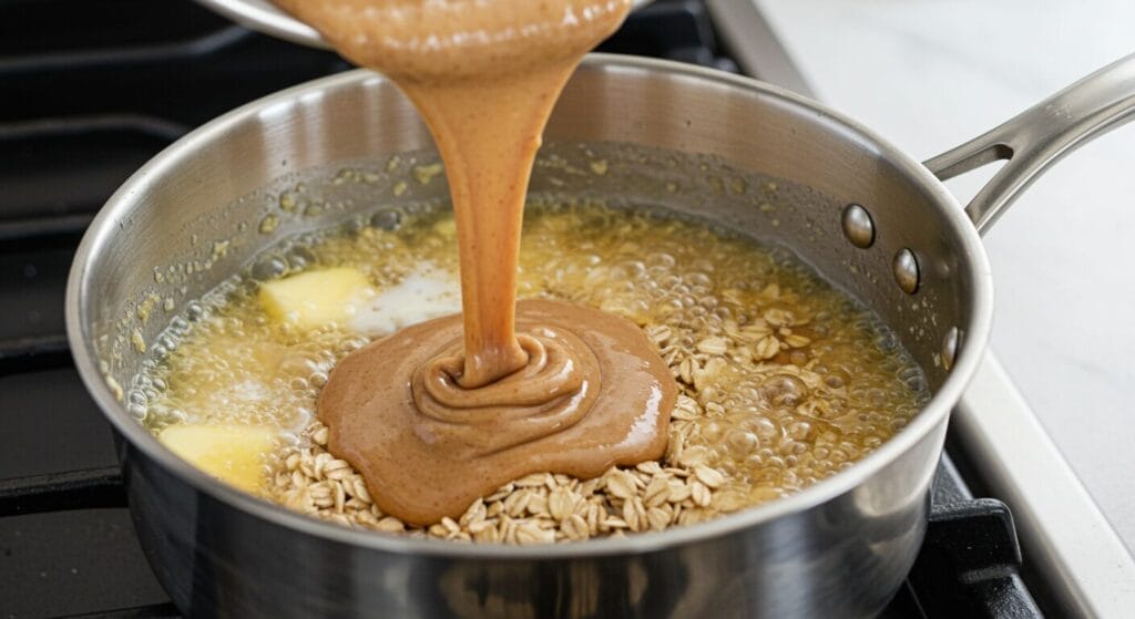 easy no bake almond butter oatmeal cookies